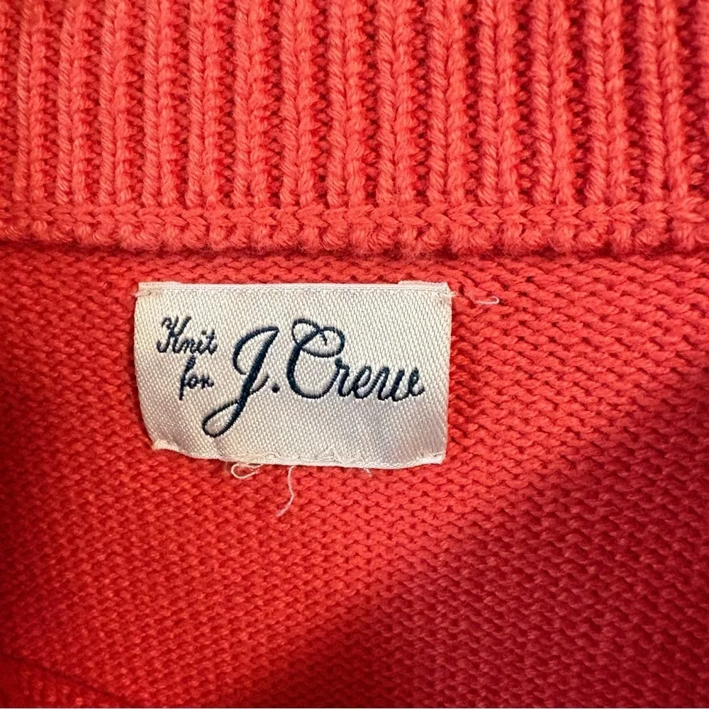 J. Crew Heritage Cotton Crewneck Sweater Heather Geranium Heavy Knit Men’s Med M